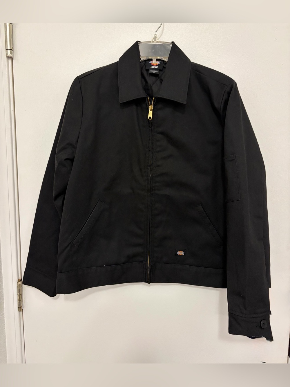 Dickies woman’s Black Zip-Front Work Jacket